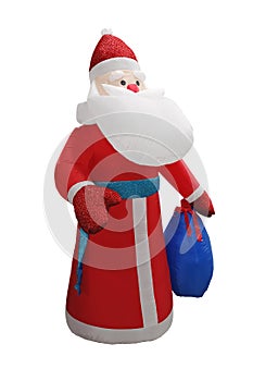 Santa Claus doll toy isolated on white background. Cute toy Santa Claus on white background. Santa claus doll