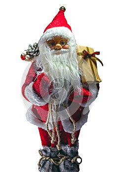 Santa Claus doll on a white background