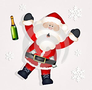 Santa Claus drunk