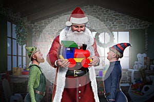 Santa Claus, Elves, Toys, Workshop