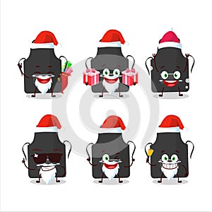 Santa Claus emoticons with black appron cartoon character