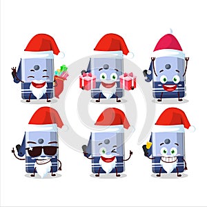 Santa Claus emoticons with blue pencil sharpener table cartoon character