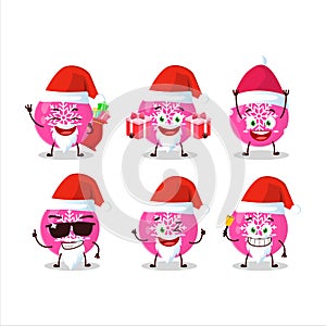 Santa Claus emoticons with christmas ball pink cartoon character