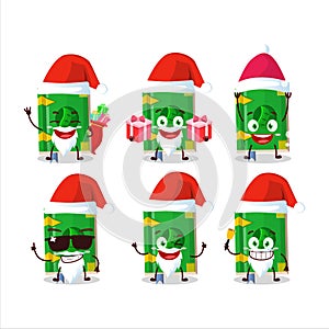 Santa Claus emoticons with earth book of magic cartoon character