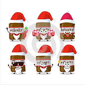 Santa Claus emoticons with peanut jar cartoon character