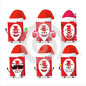 Santa Claus emoticons with red bubble gum cartoon character