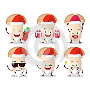 Santa Claus emoticons with slice enokitake cartoon character