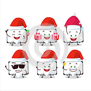 Santa Claus emoticons with white board cartoon character