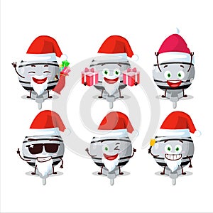 Santa Claus emoticons with white lolipop wrapped cartoon character