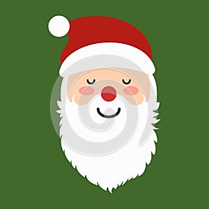 Santa Claus Facial Expressions with Festive Cheer and Emoji Illustration photo