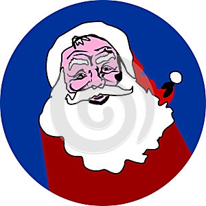 Santa Claus flat design icon