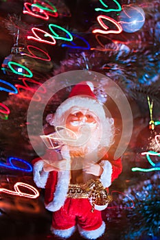 Santa Claus with garland