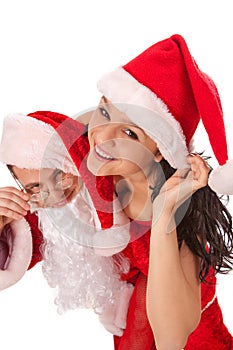 Santa Claus with girl