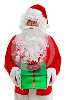 Santa Claus giving you a gift photo