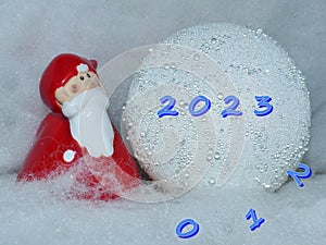 Santa Claus and glass ball \