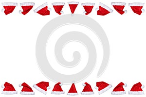 Santa Claus hat hats on Christmas border copyspace copy space wi