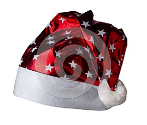 Santa Claus  hat isolated on white background .Santa Claus  hat that is for wearing on Christmas Day