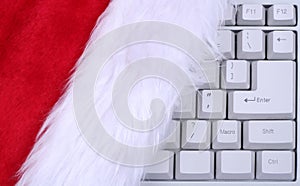 Santa Claus hat on keyboard