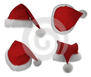 Santa Claus hat. New Year red hat. Santa Hat