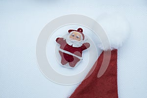 Santa Claus with hat on white background