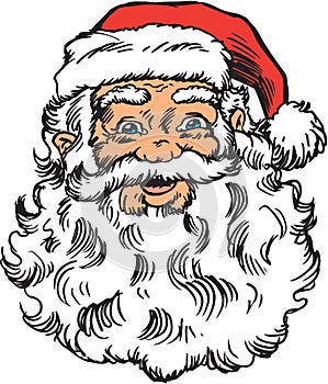 Santa Claus Head Vector Illustration