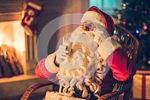 Santa Claus in his residence