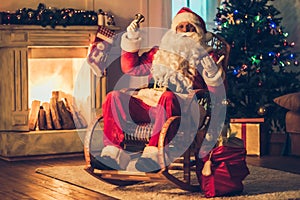 Santa Claus in his residence