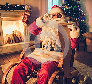 Santa Claus in his residence