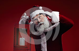 Santa Claus Holding Lantern