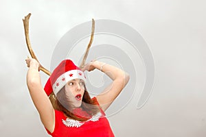 Santa Claus with horns