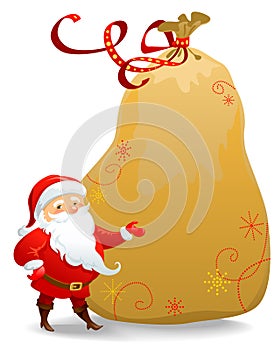 Santa Claus with huge sack