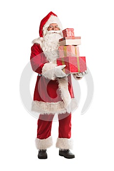 Santa Claus isolated on white background, with work path included for easy isolation