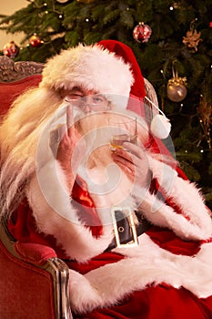 Santa Claus Making Rude Gesture To Camera