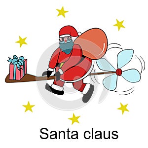 Santa claus in Merry Christmas day