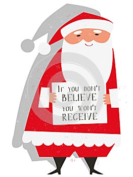 Santa Claus Message. Believe in Santa Claus