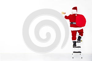 Santa claus painting on blank wall