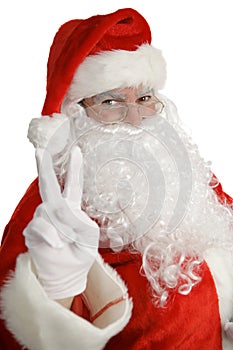 Santa Claus Peace Sign