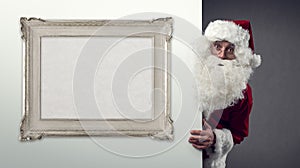 Santa Claus and decorative frame