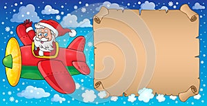 Santa Claus in plane theme image 7