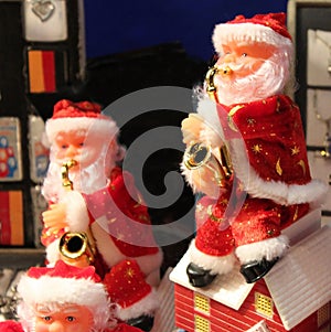 Santa Claus playing the saxophone