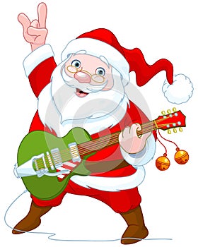 Santa Claus Plays Guitar photo