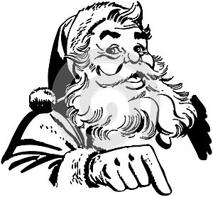 Santa Claus Pointing photo