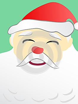 Santa Claus portrait with copy space on beard
