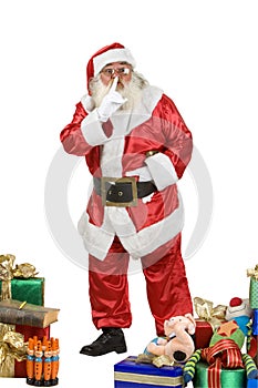 Santa Claus Portrait shushing photo