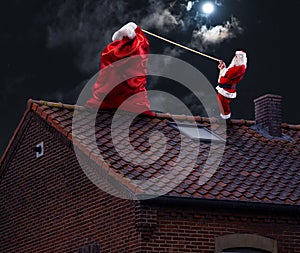 Santa claus ready to deliver presents for christmas