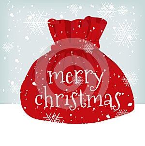 Santa Claus red bag