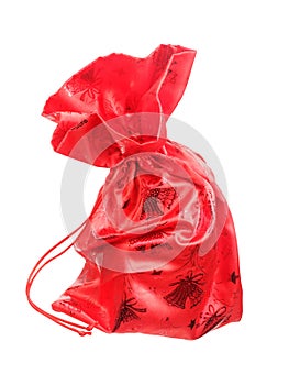 Santa Claus red bag with gifts