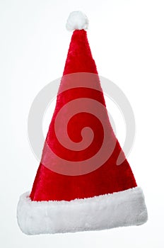 Santa Claus red hat isolated on white