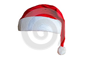 Santa Claus red hat isolated on white background