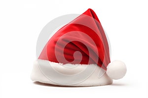 Santa Claus red hat isolated on white background